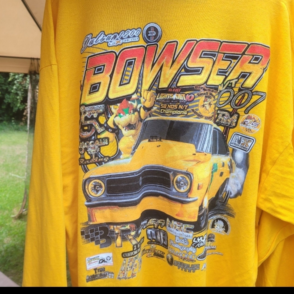 Bowser Racing Dalton 1200 Mccain LS Shirt  yellow Mens 2xl